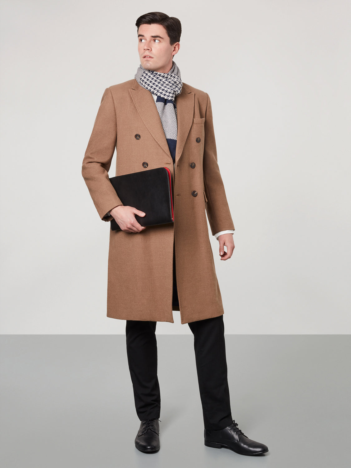 Double Breasted Coat - Brown