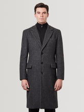 Single Breasted Wool Coat - Grey