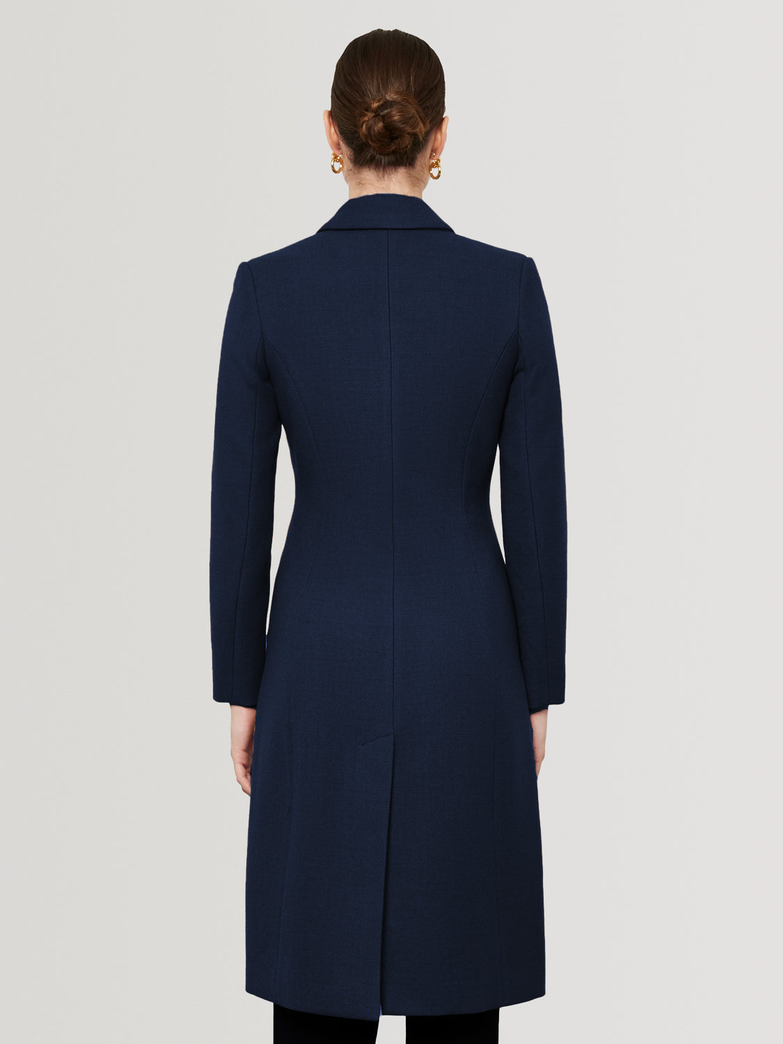 Classic Double Breasted Coat - Navy