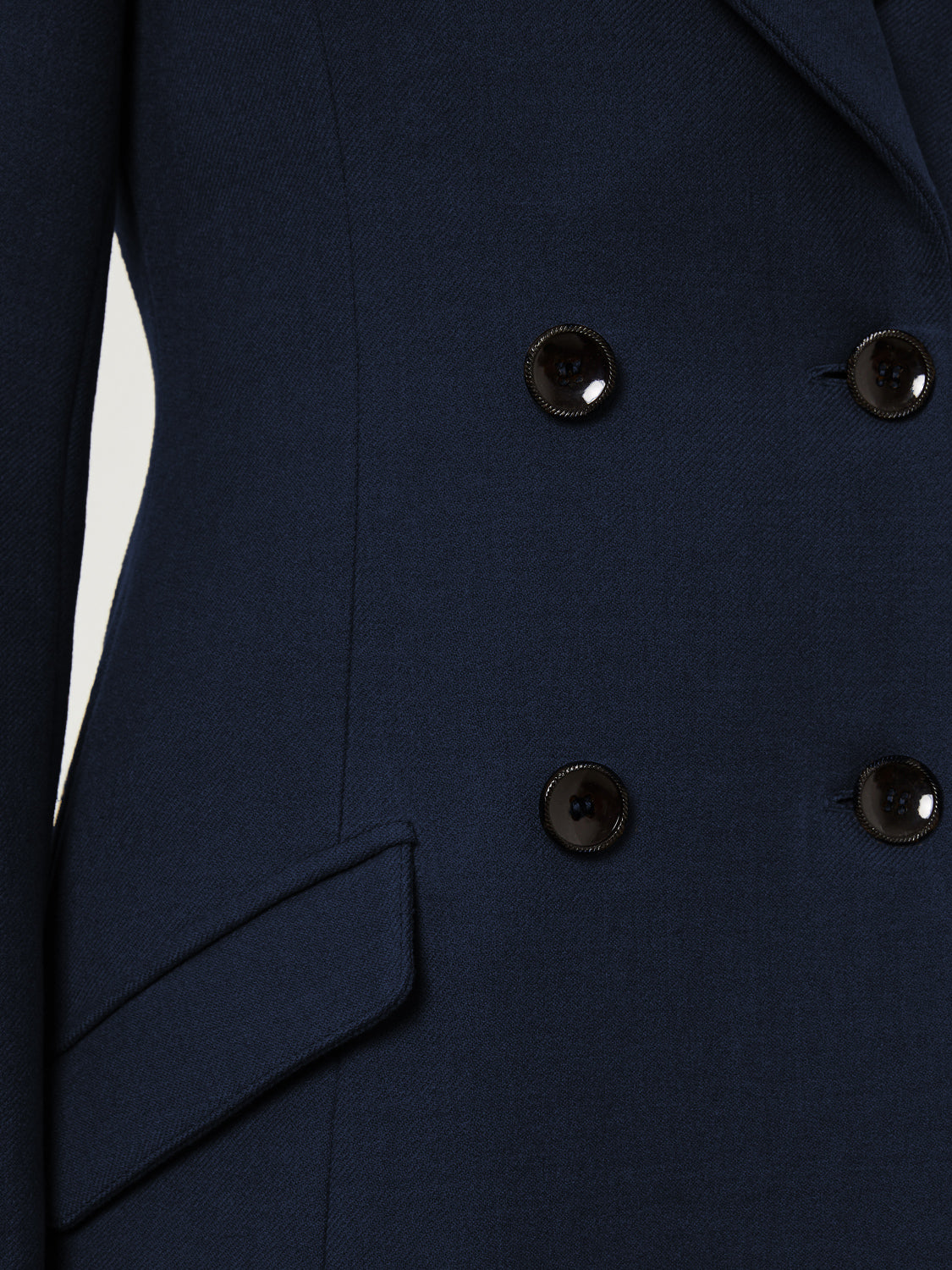 Classic Double Breasted Coat - Navy