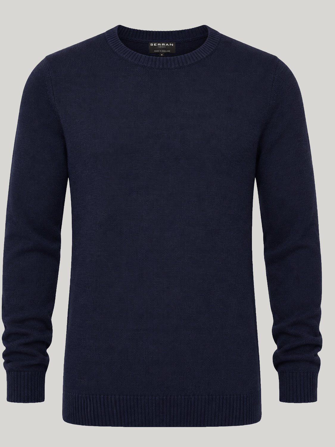 Crewneck Wool Jumper - Navy