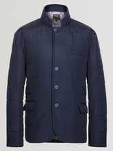 Puffer Suit Jacket - Navy