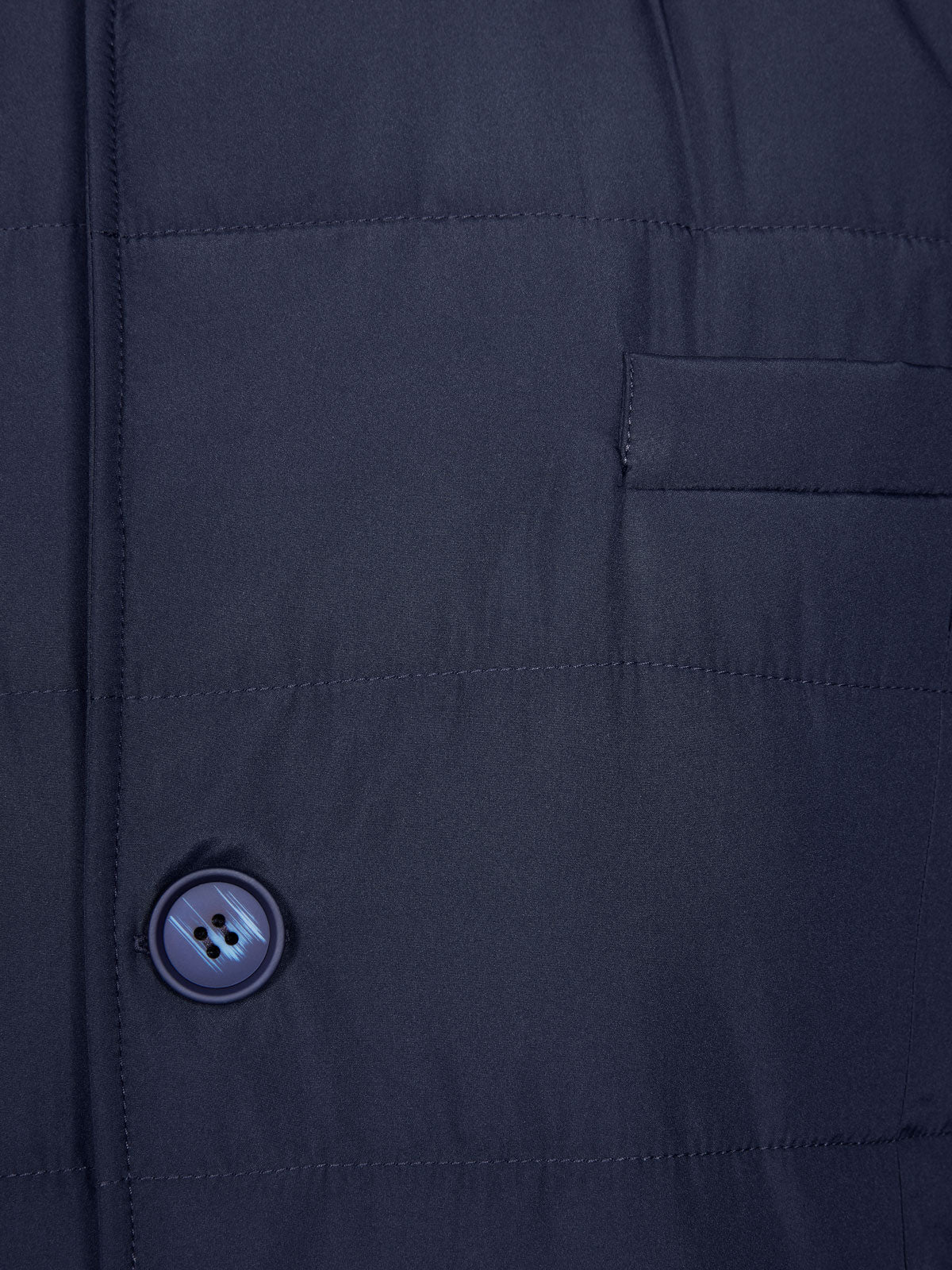 Puffer Suit Jacket - Navy