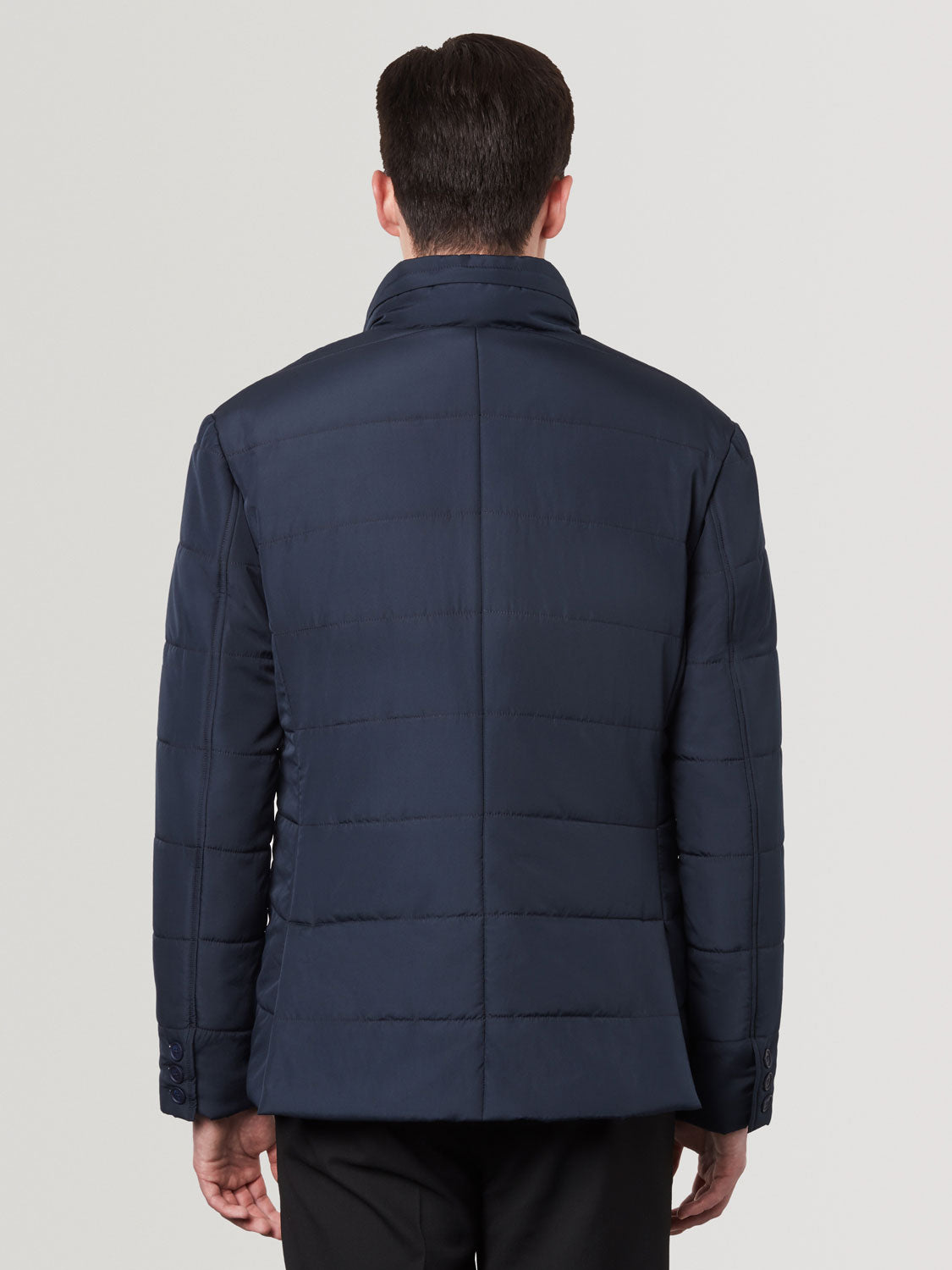 Puffer Suit Jacket - Navy