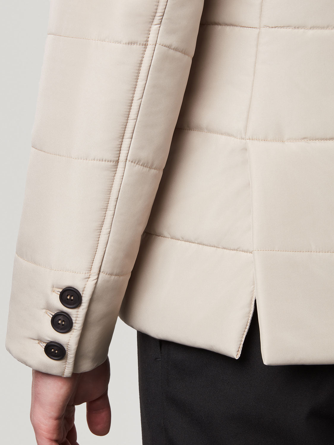 Puffer Suit Jacket - Sand