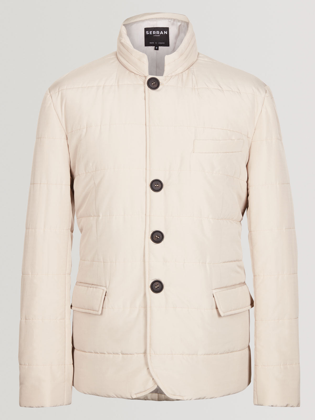 Puffer Suit Jacket - Sand