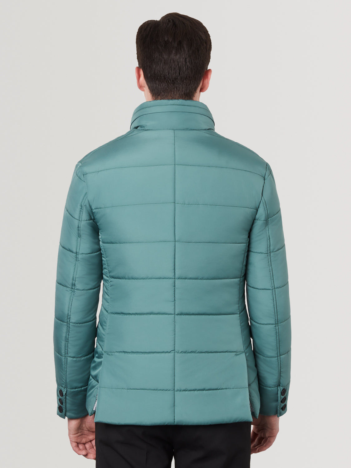 Puffer Suit Jacket - Green