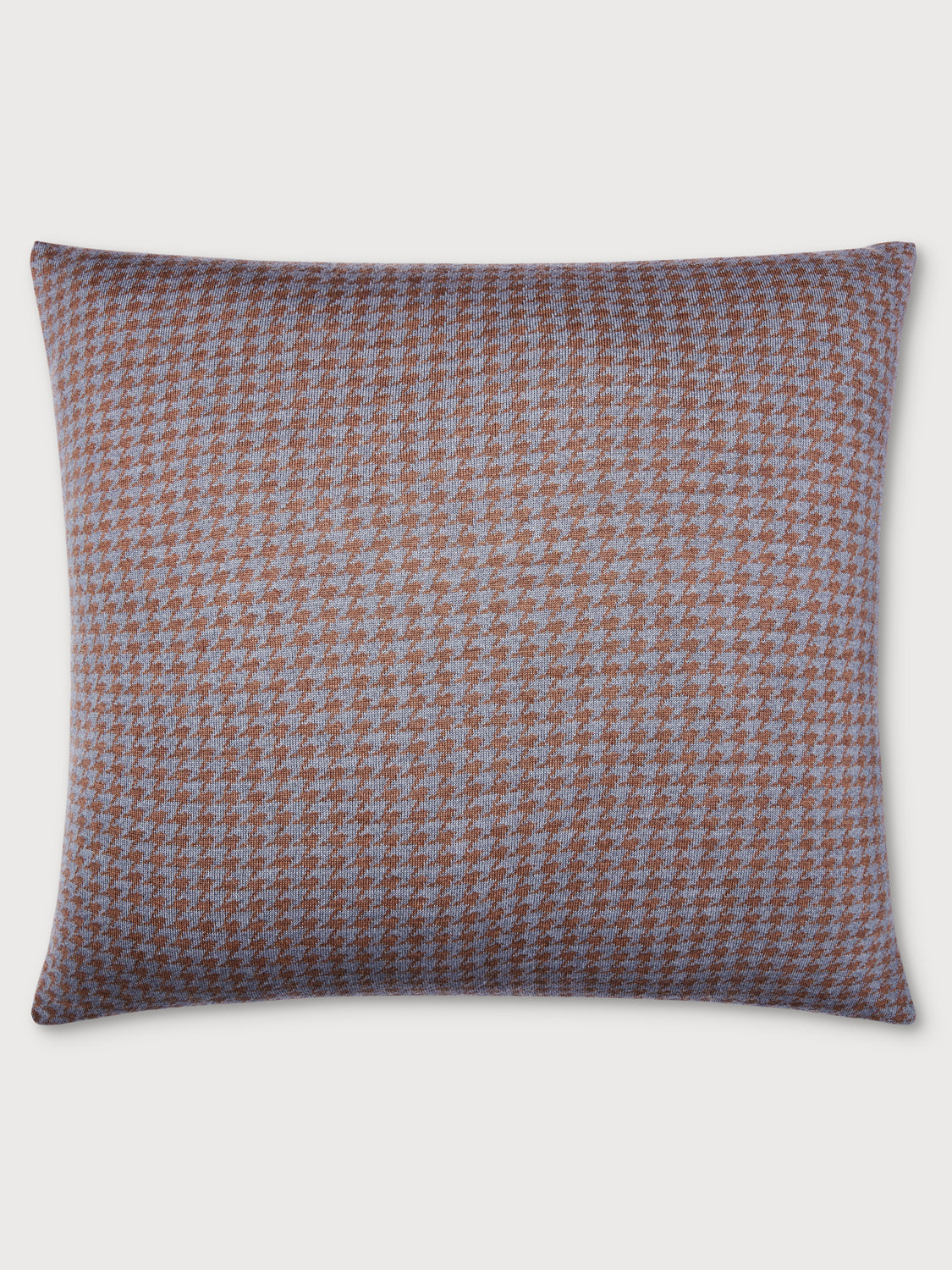 Houndstooth Sand Brown and Stone Grey Cushion