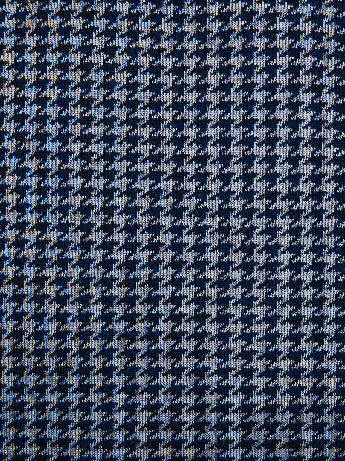Houndstooth Dark Navy and Space Grey Cushion