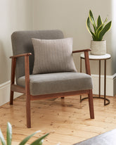 Houndstooth Sand Brown and Seashell White Cushion