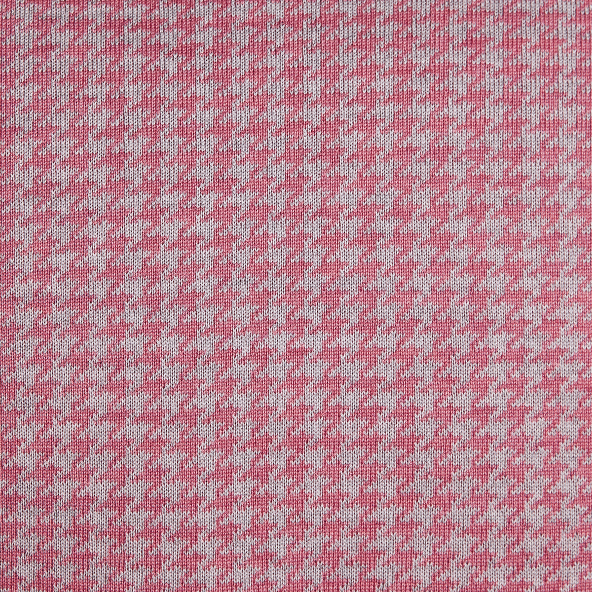 Houndstooth Candy Pink and Pearl Grey Cushion
