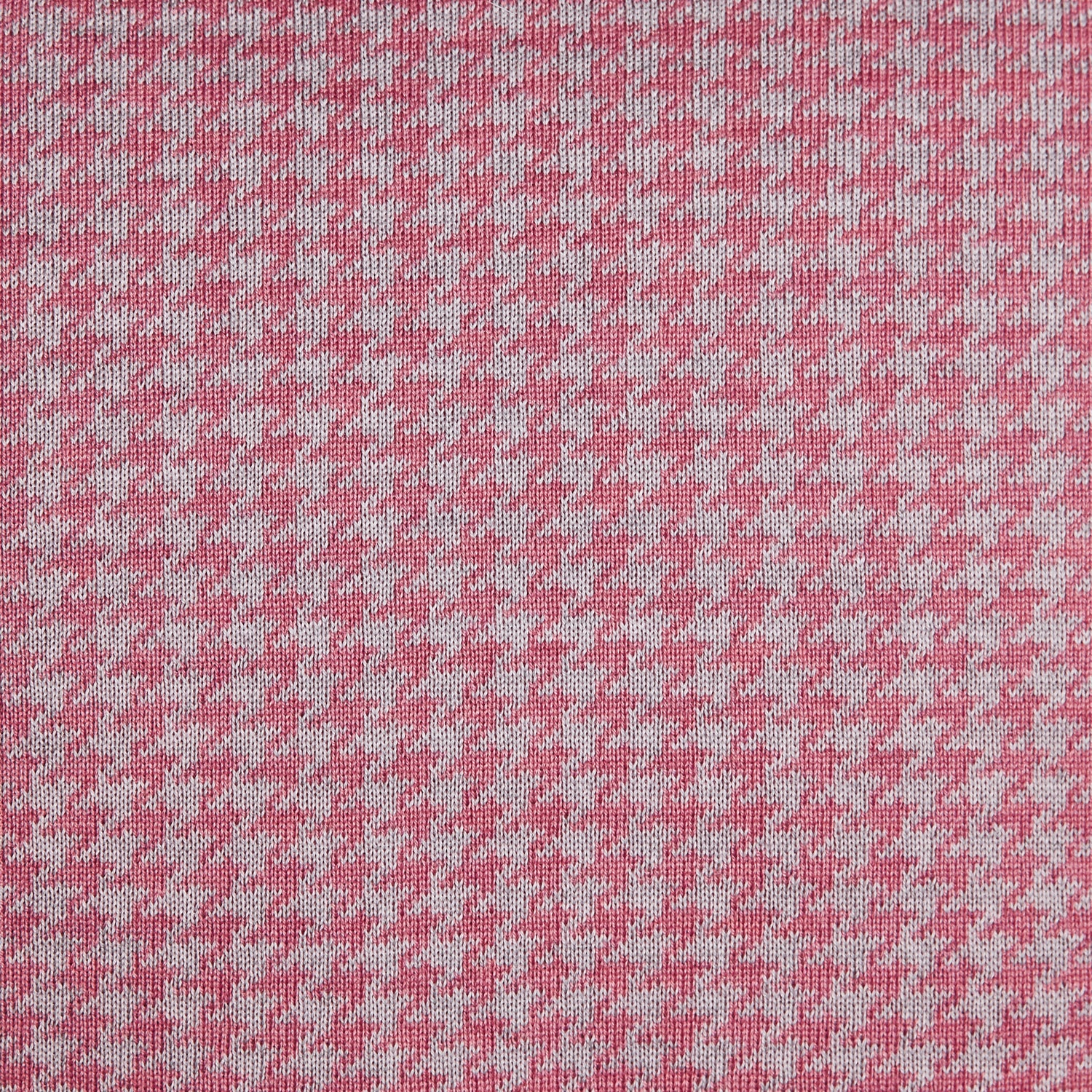 Houndstooth Candy Pink and Pearl Grey Cushion