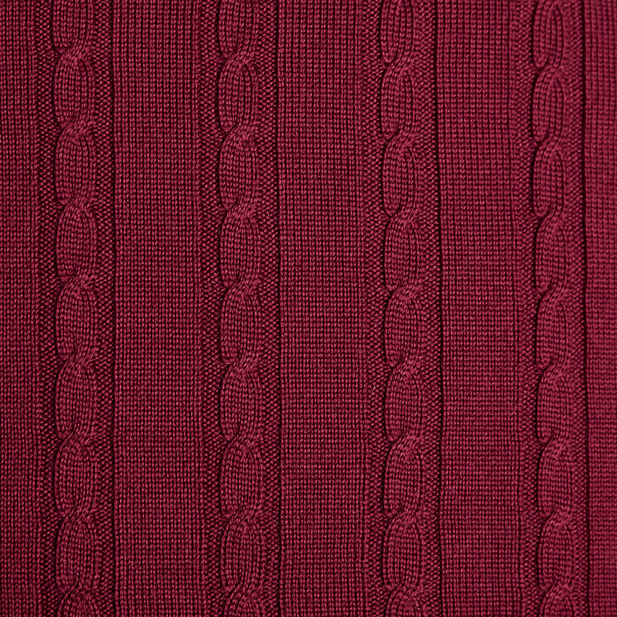 Red Wine Cable Stitch Cushion