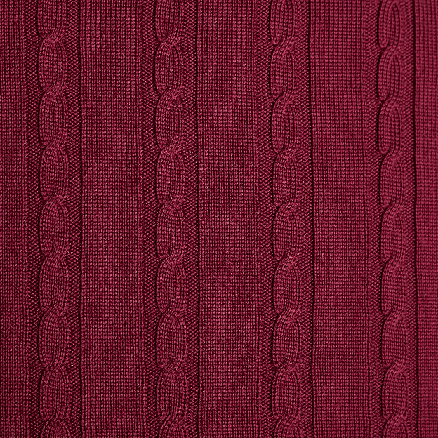 Red Wine Cable Stitch Cushion