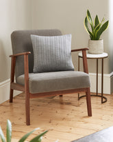 Stone Grey Cable Stitch Cushion