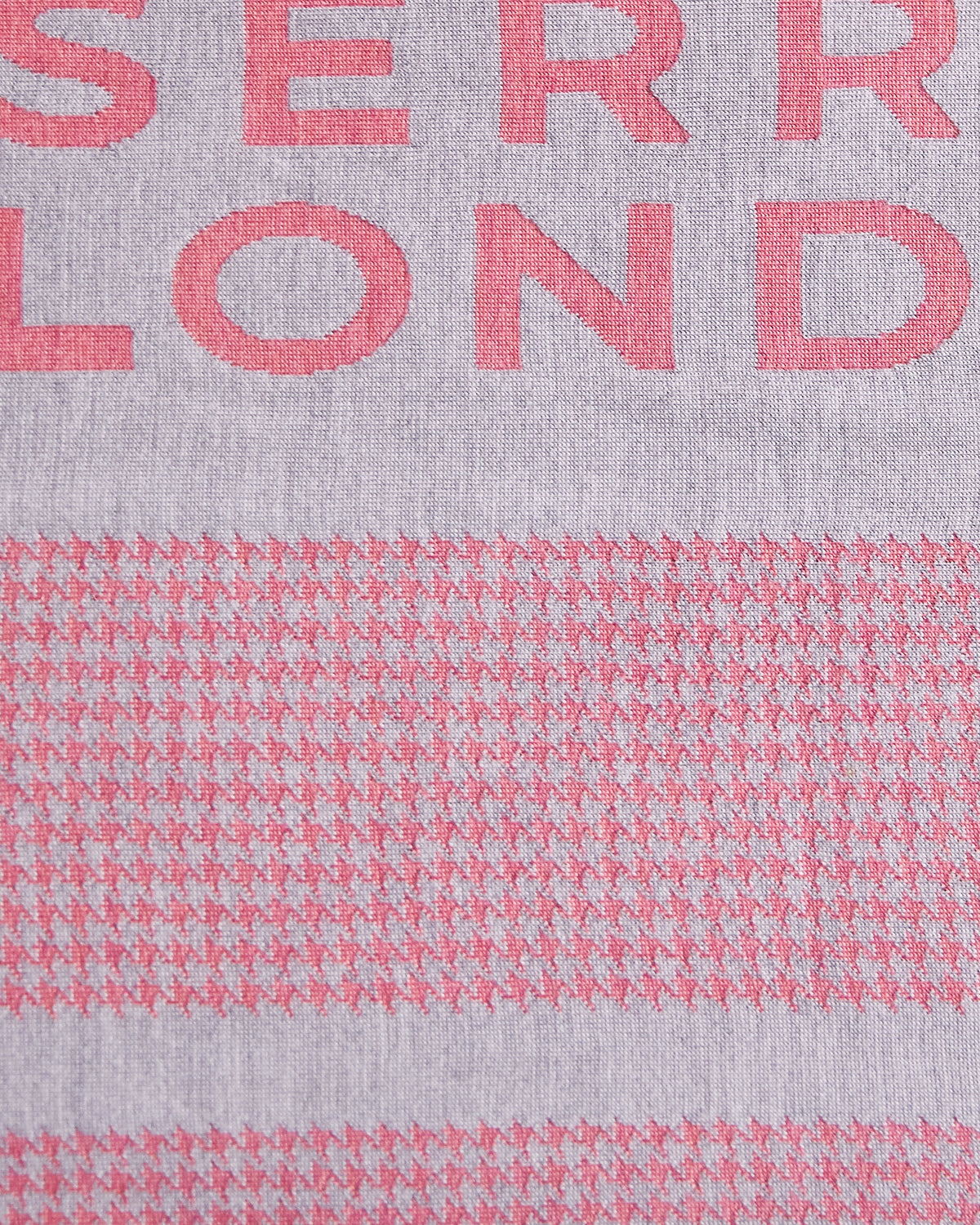 Candy Pink Houndstooth Block Throw