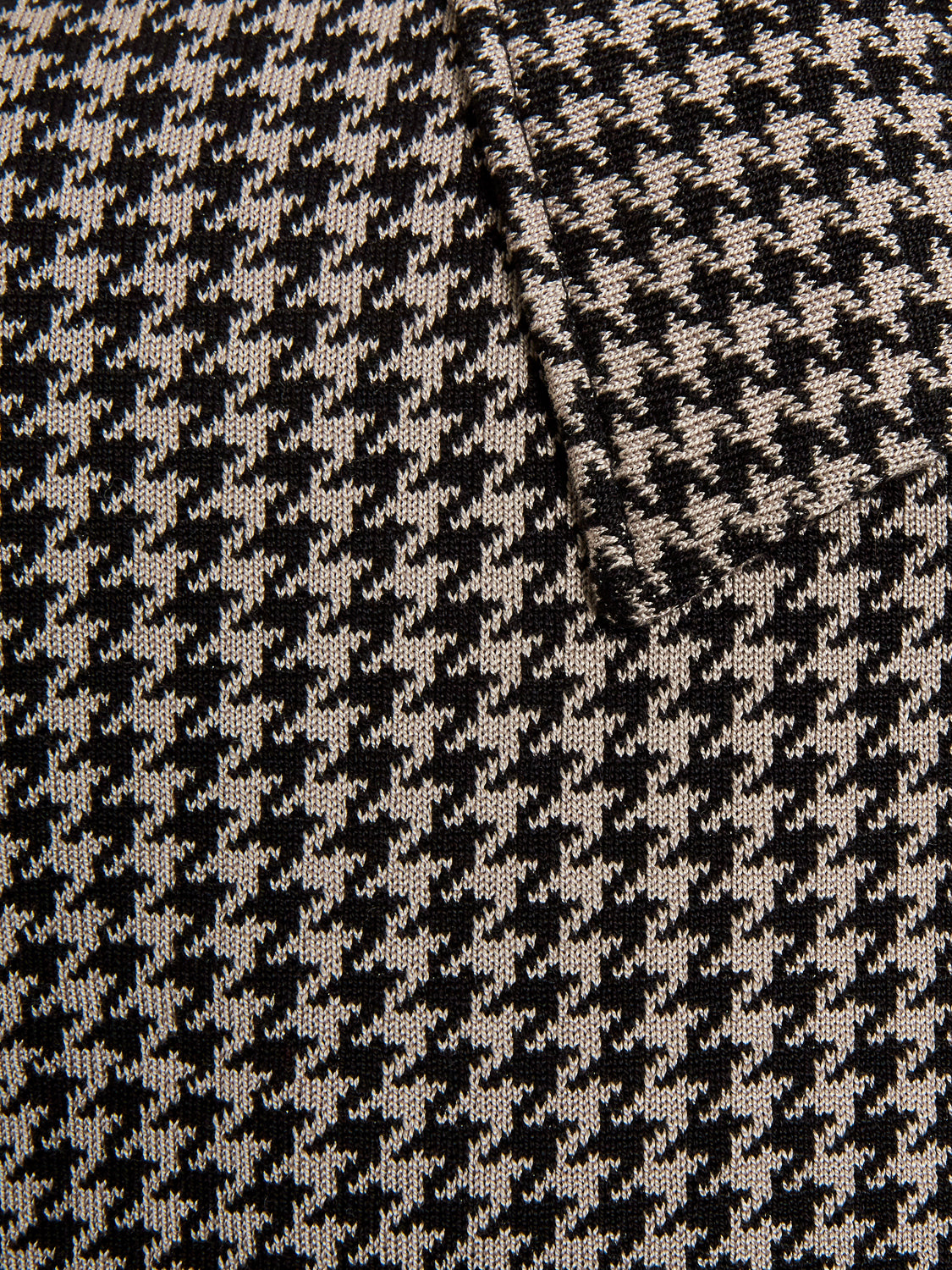 Houndstooth Knitted Jacket - Black & Grey