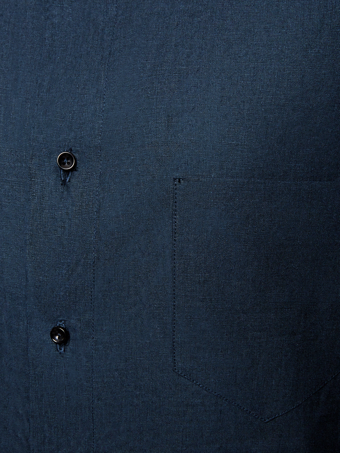 Navy Slim Fit Linen Shirt