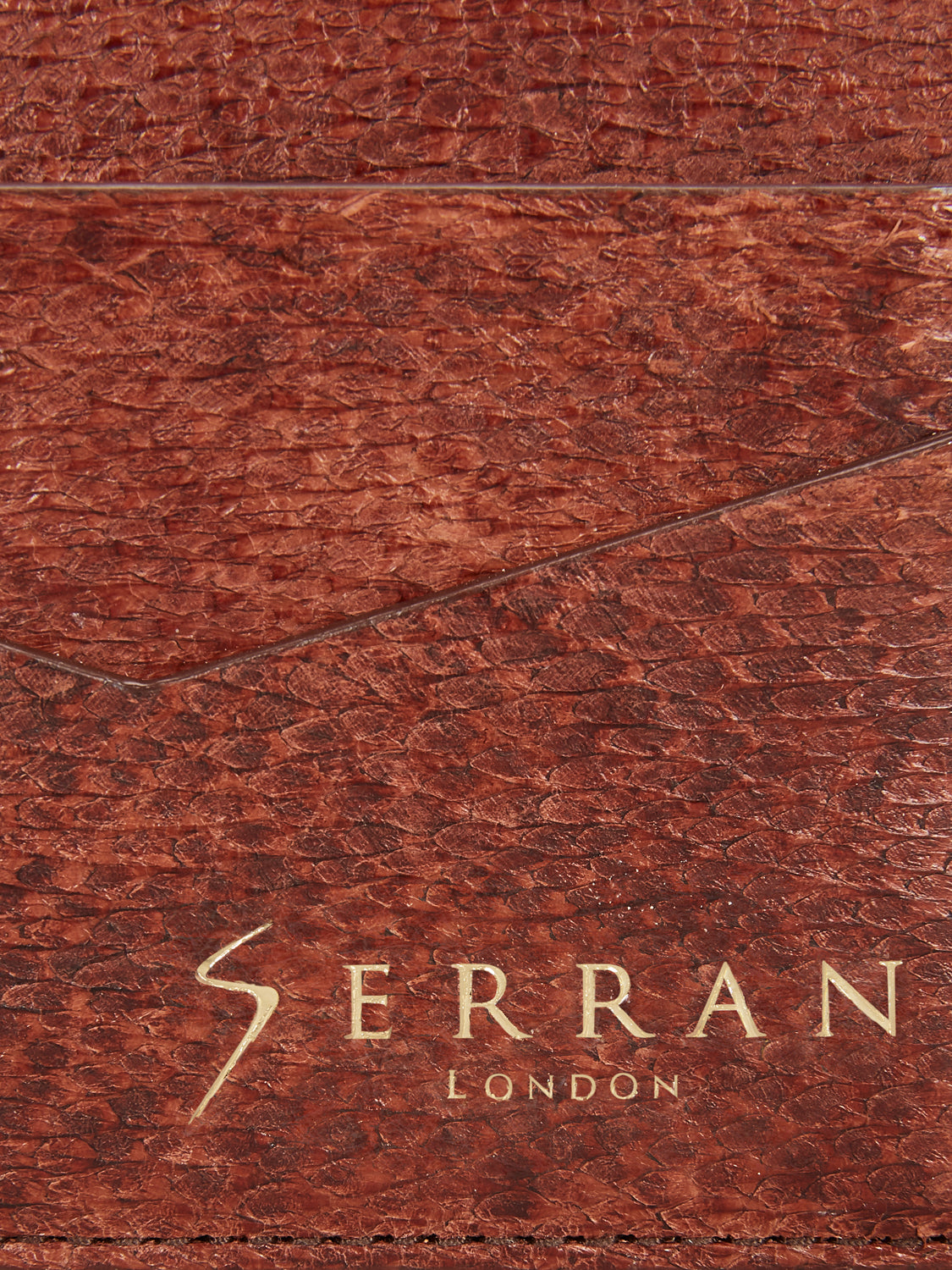 Rustic Brown Aquatic Leather Card Holder