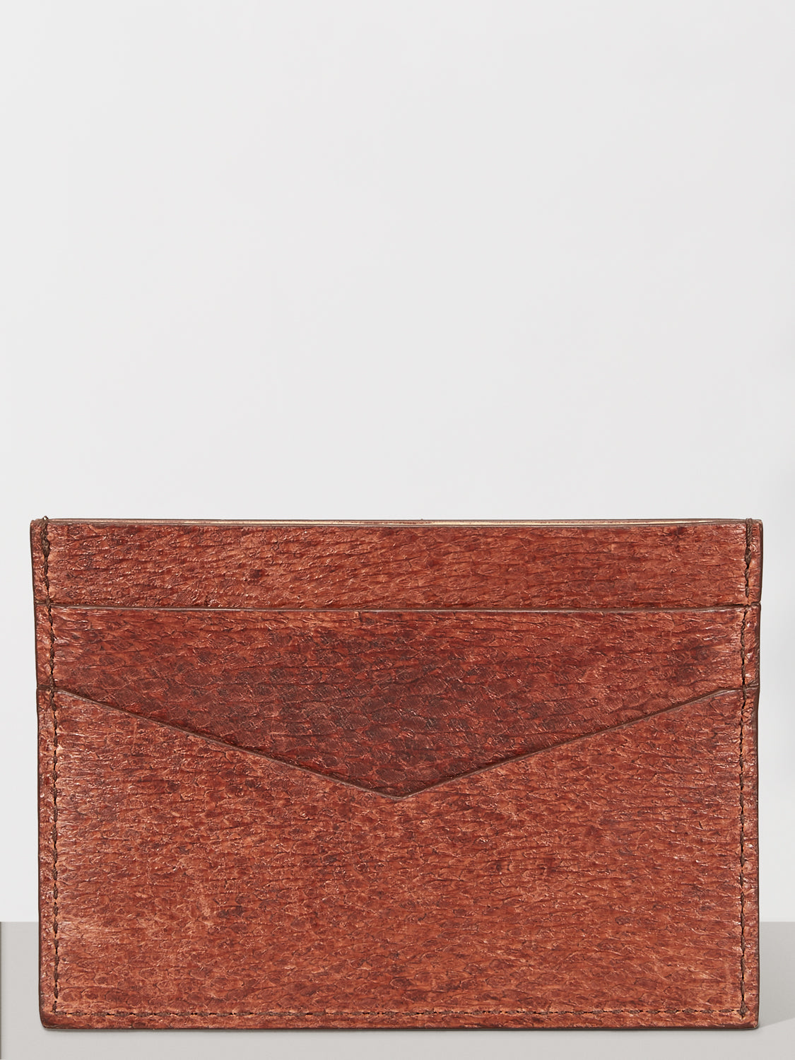 Rustic Brown Aquatic Leather Card Holder