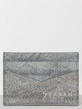 Pearl Grey Aquatic Leather Card Holder