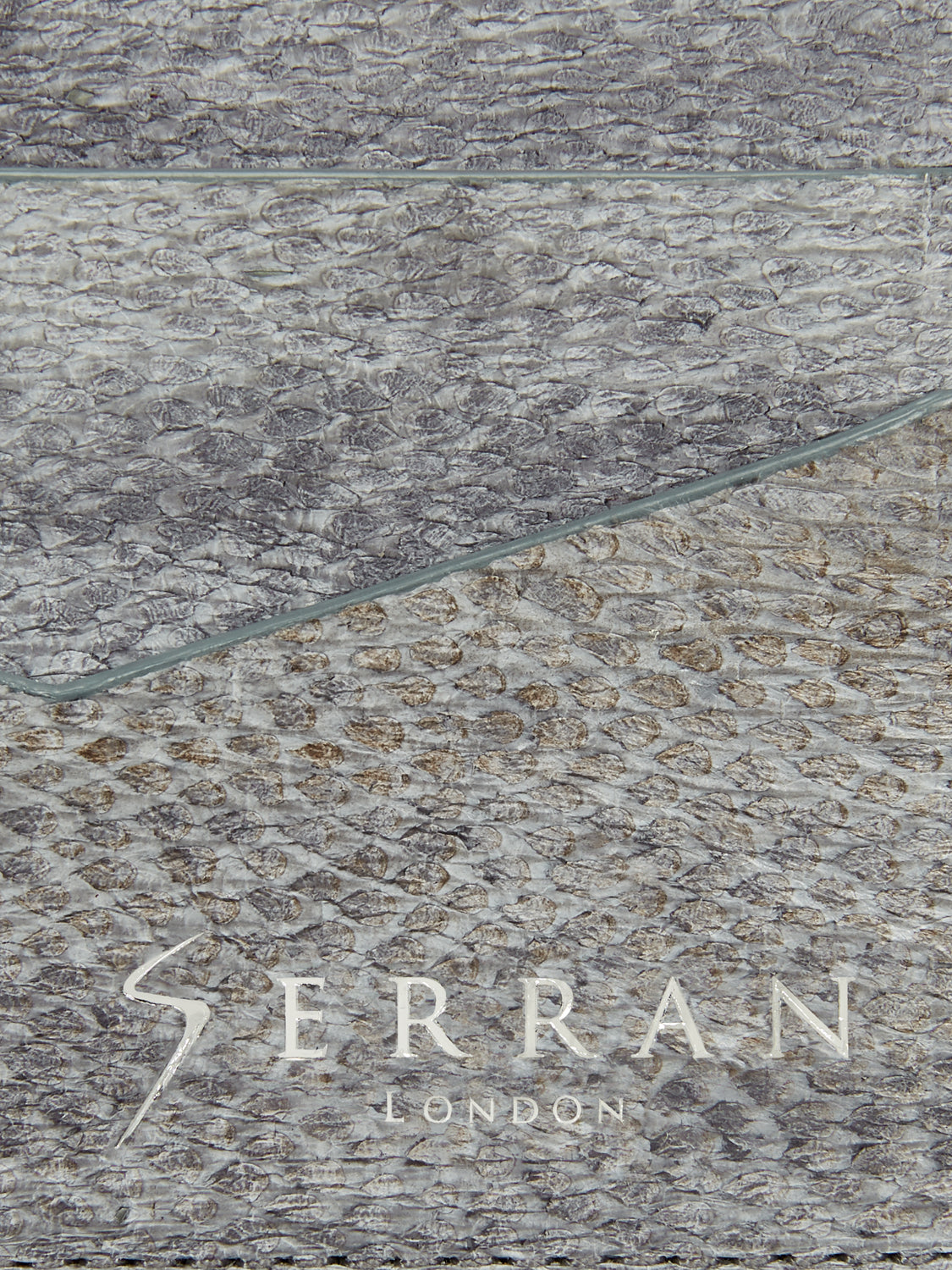 Pearl Grey Aquatic Leather Card Holder