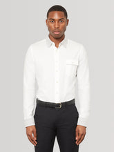 Silver Knit Collar Slim Fit Shirt