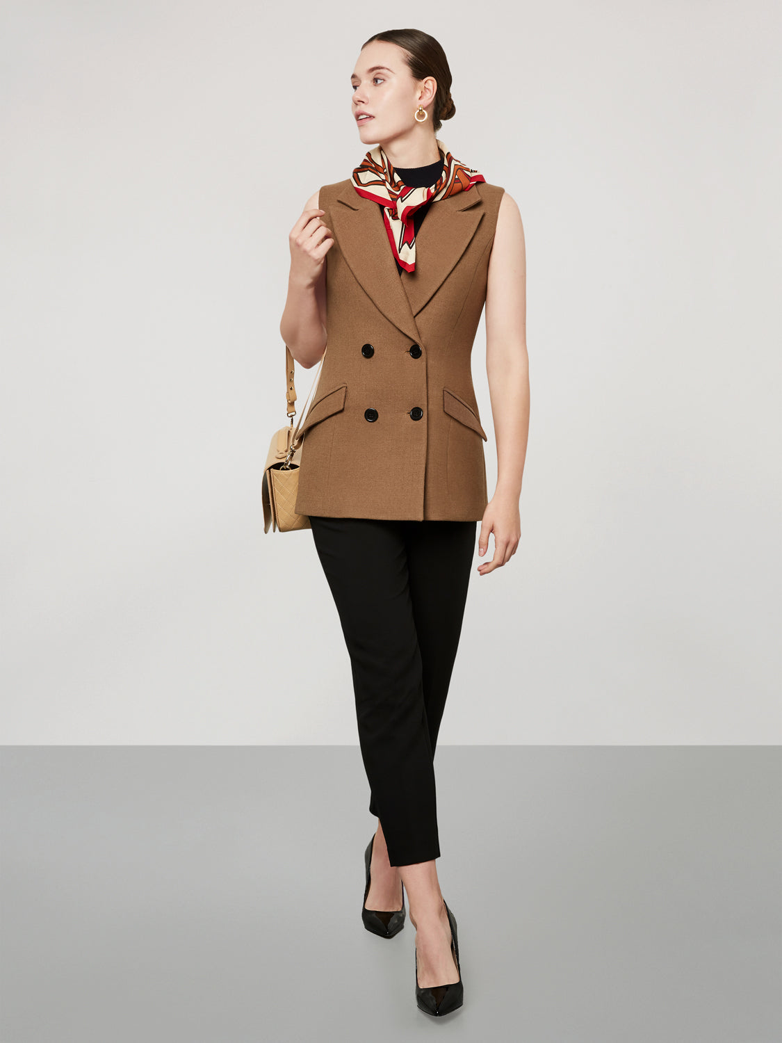 Double Breasted Sleeveless Jacket