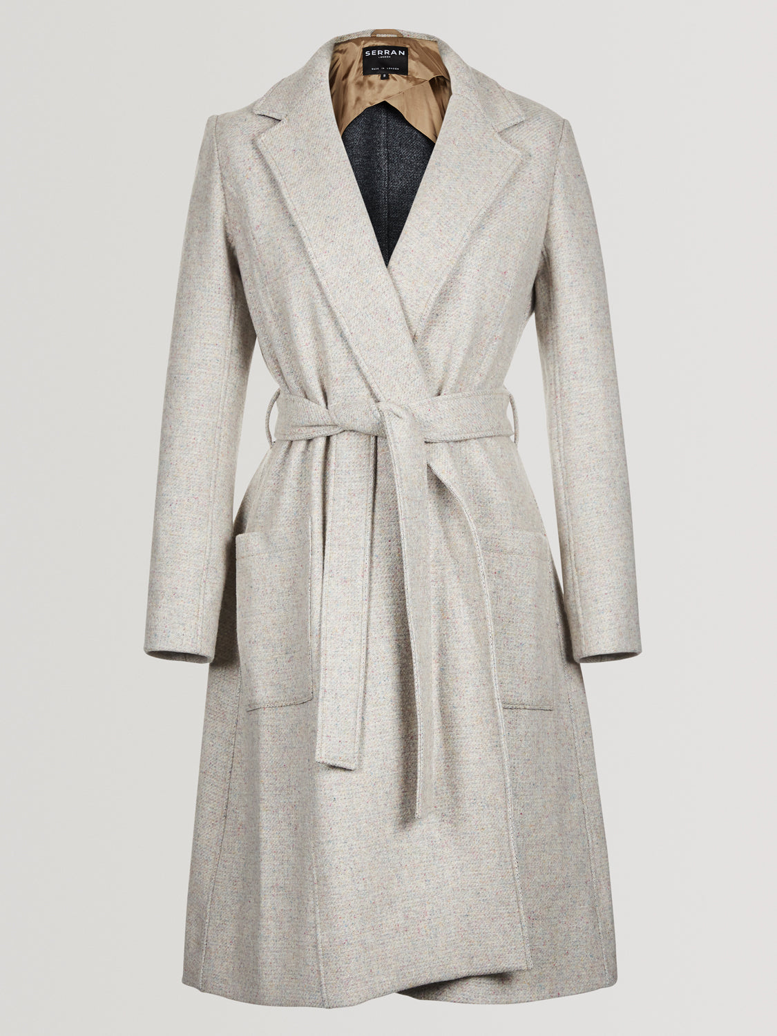 Wrap Coat Grey-Pink