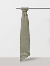Olive Merino Slant Scarf