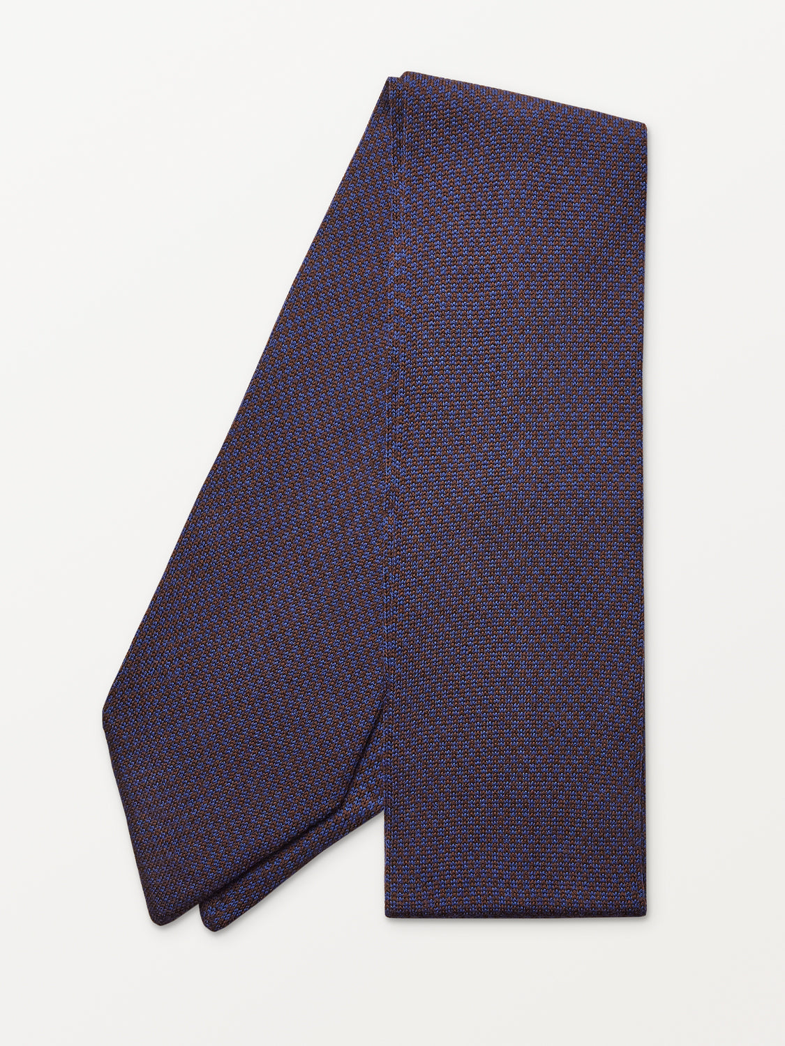 Navy-Brown Merino Scarf