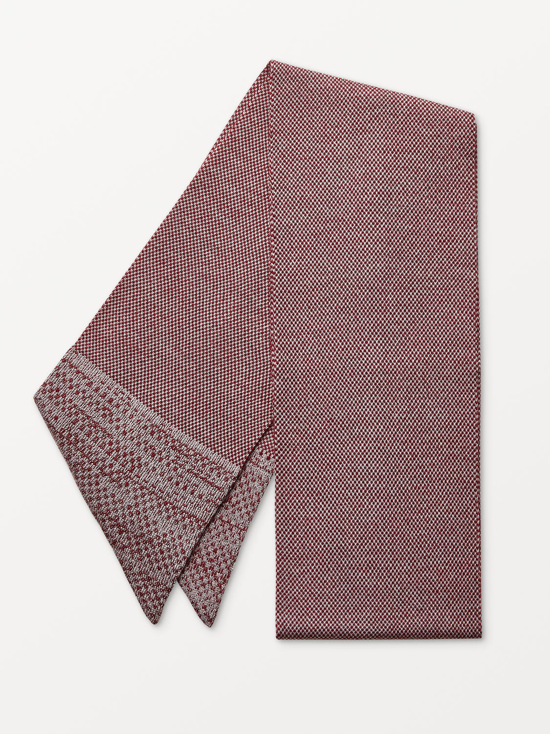 Red Merino Slant Scarf