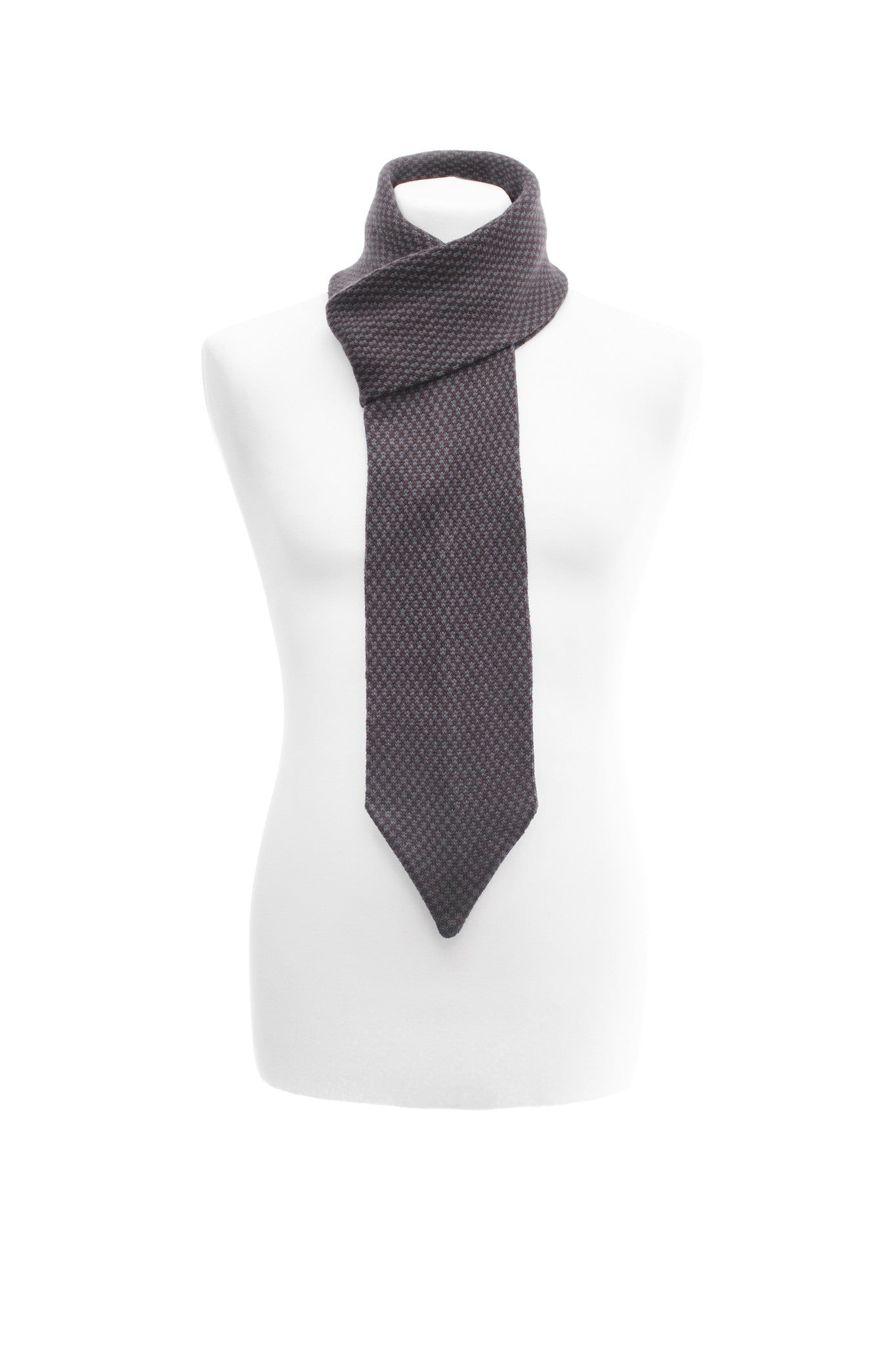 Male Grey/Brown Merino Scarf