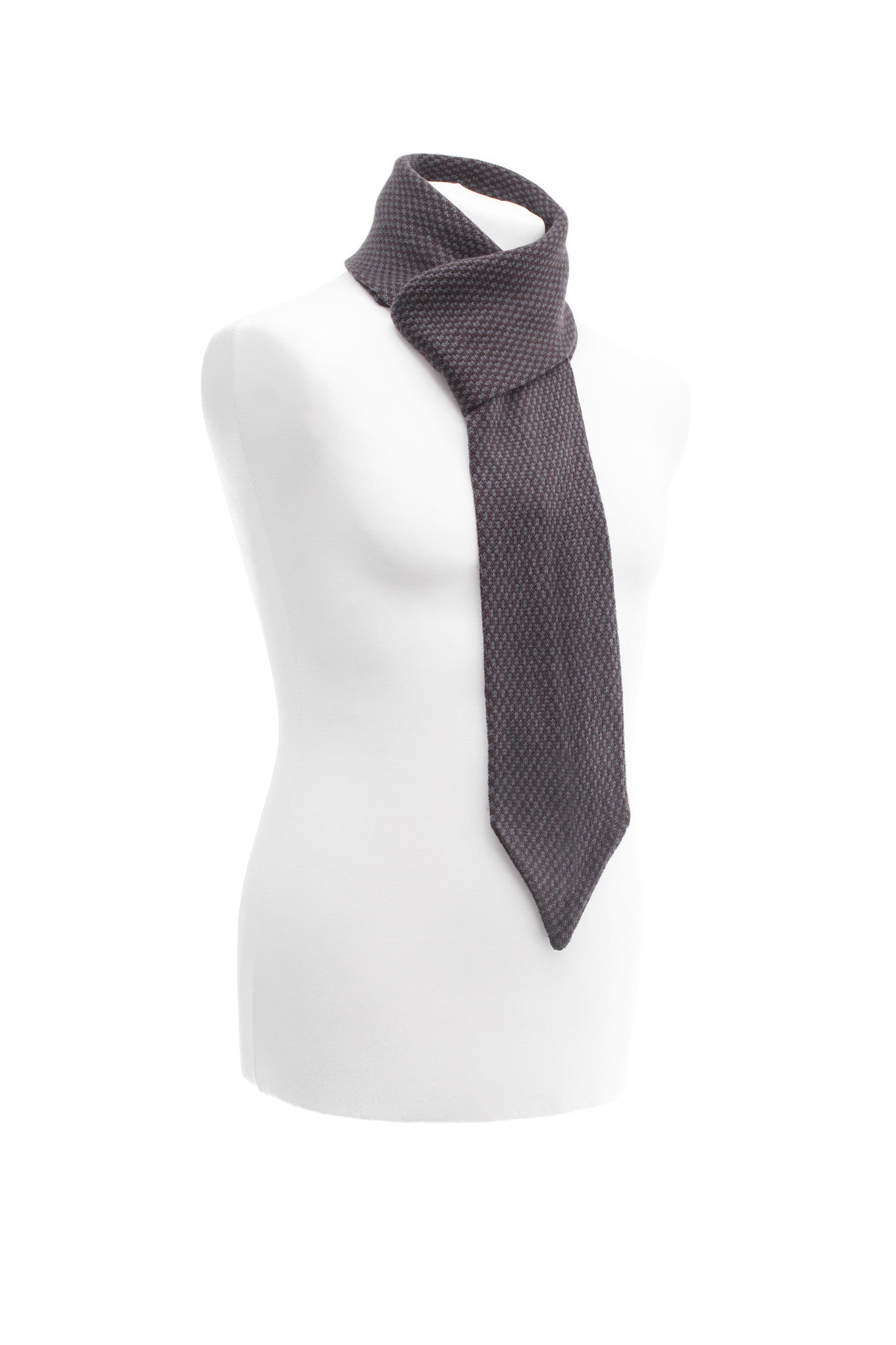 Male Grey/Brown Merino Scarf