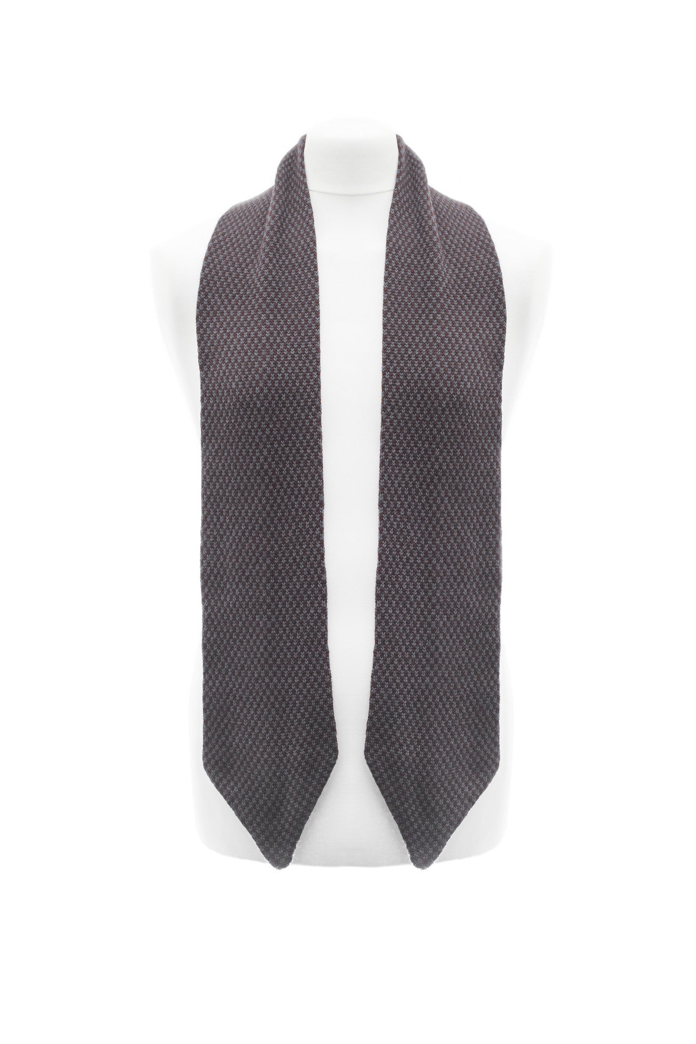 Male Grey/Brown Merino Scarf
