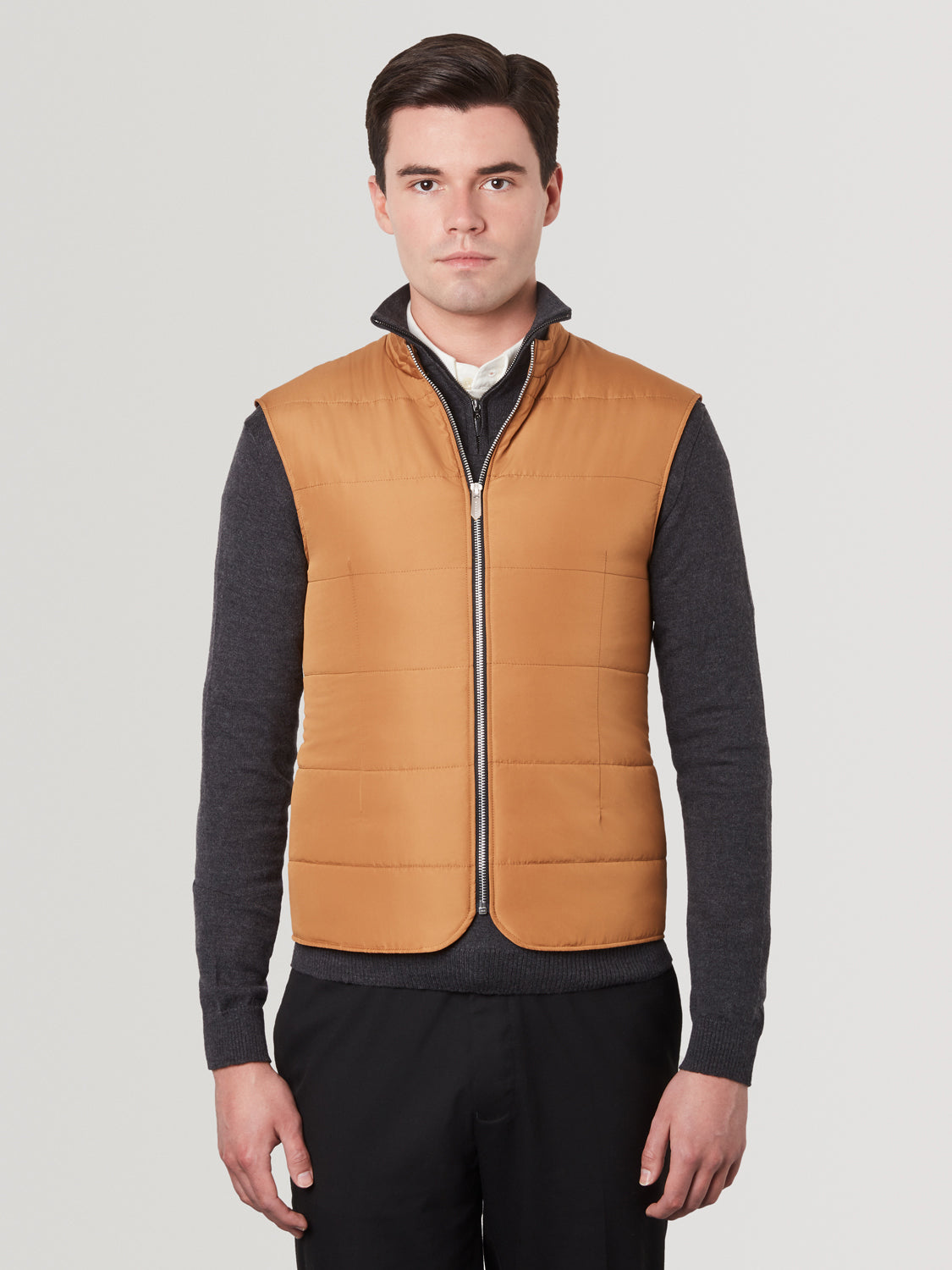 Quilted Gilet - Orange