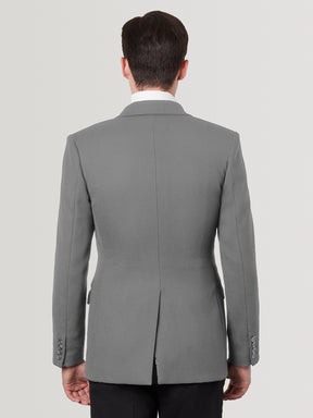 Double Breasted Suit Jacket - Grey