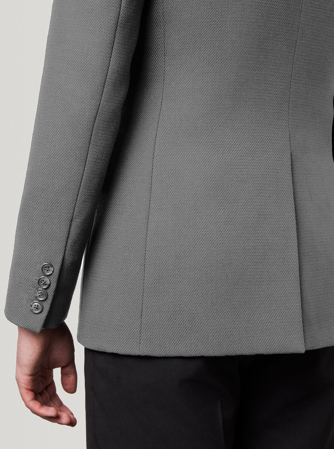 Double Breasted Suit Jacket - Grey