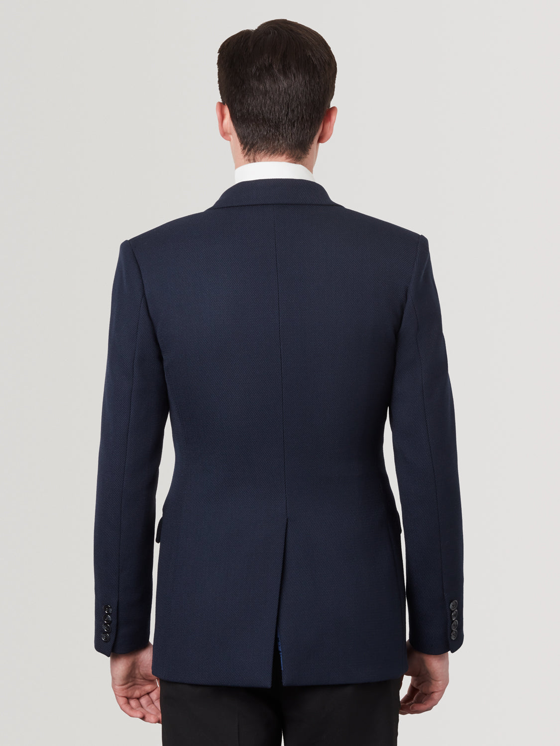 Double Breasted Suit Jacket - Navy