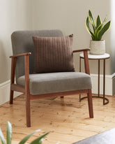 Cable Knit Cushion - 100% Brown Wool 45x45cm