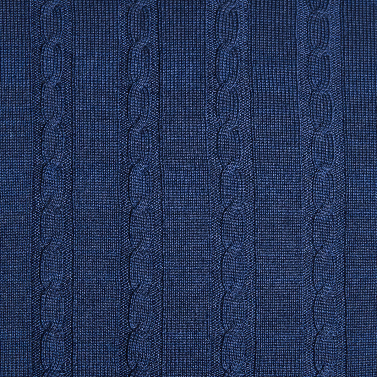 Cable Knit Cushion - 100% Navy Wool 45x45cm