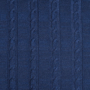 Cable Knit Cushion - 100% Navy Wool 45x45cm