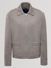 Houndstooth Knitted Jacket - Grey & Light Grey