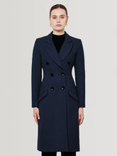 Classic Double Breasted Coat - Navy