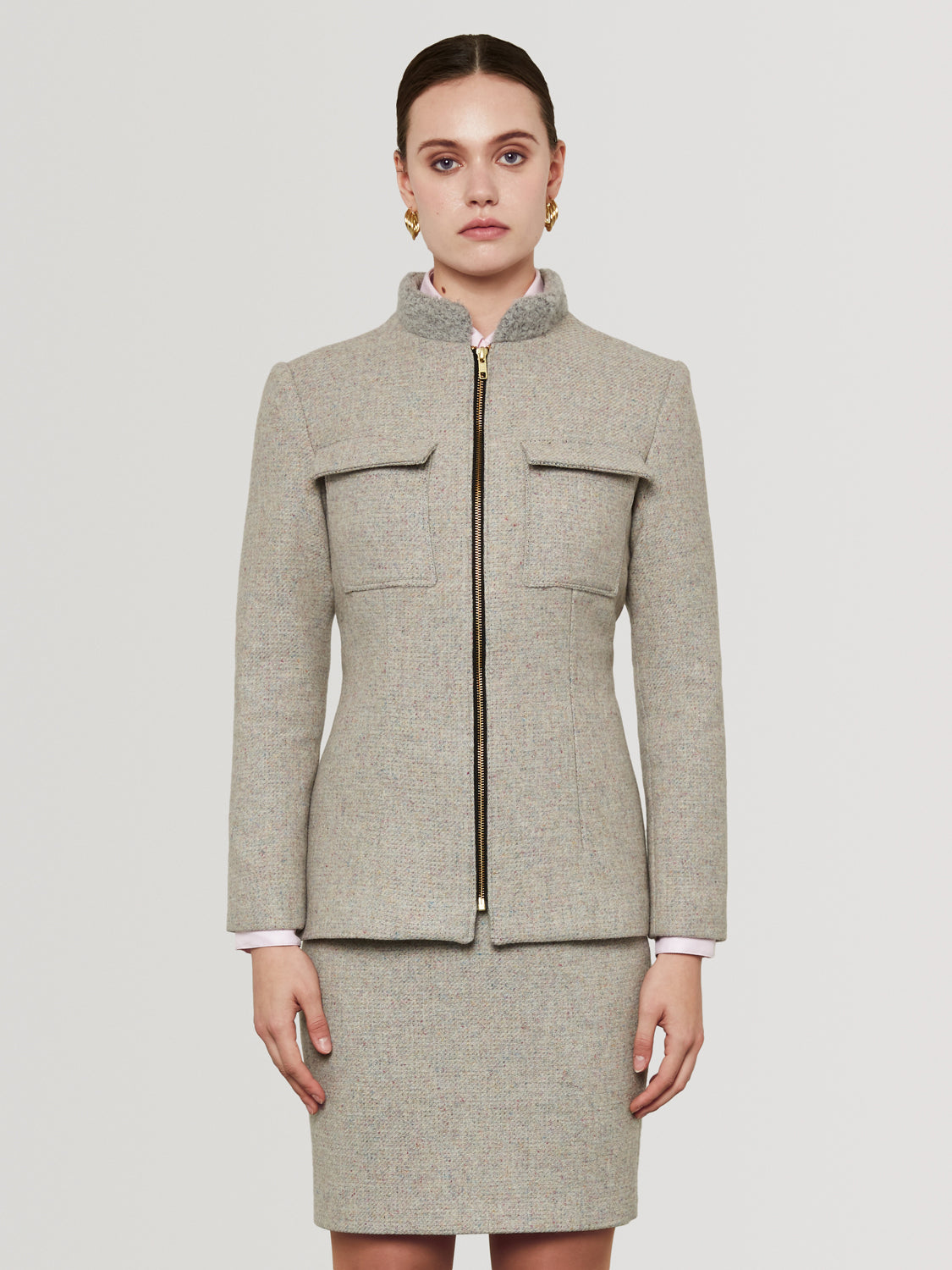 Zipped Jacket - Grey
