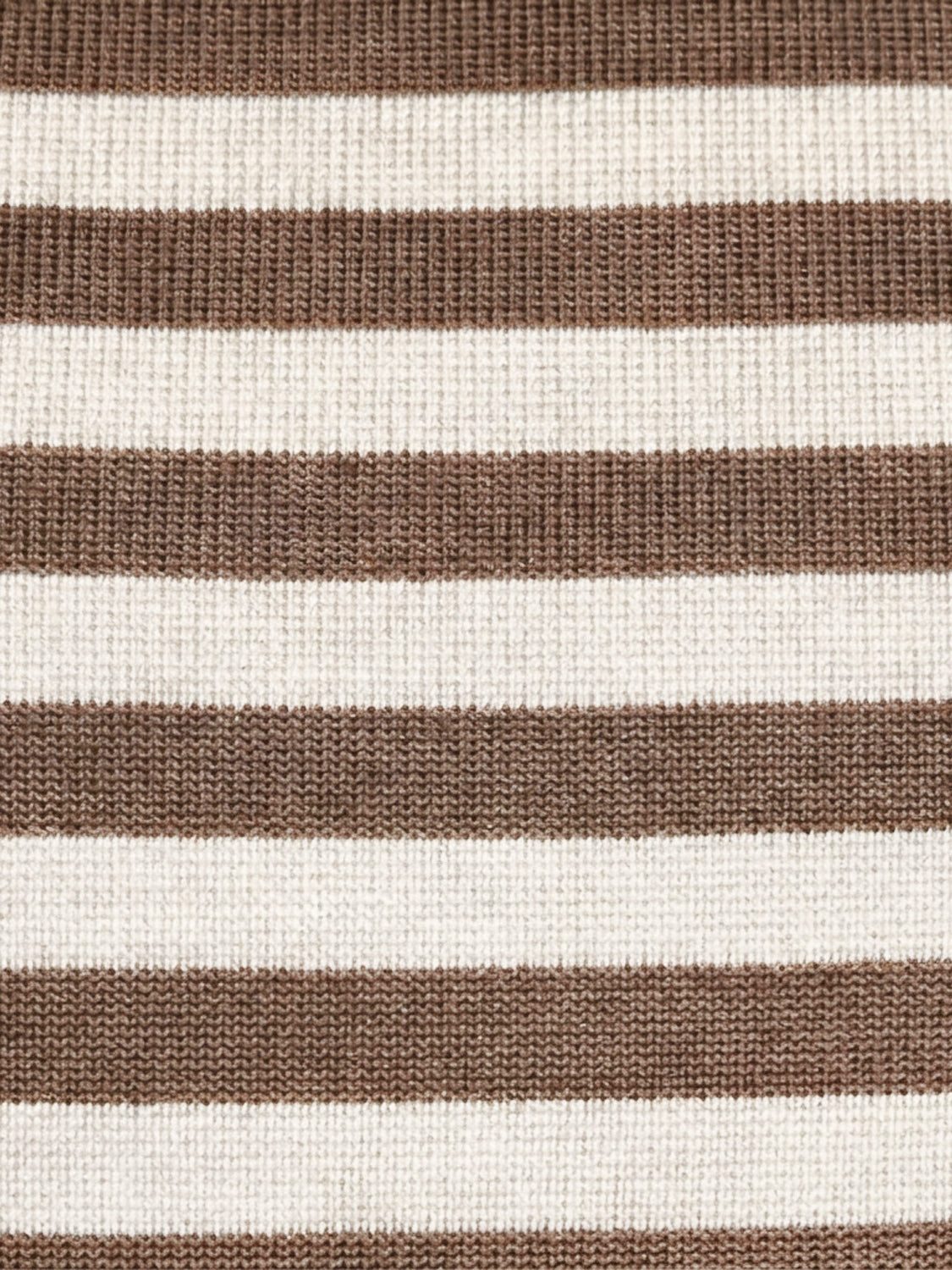 Striped White and Caramel Brown Cushion