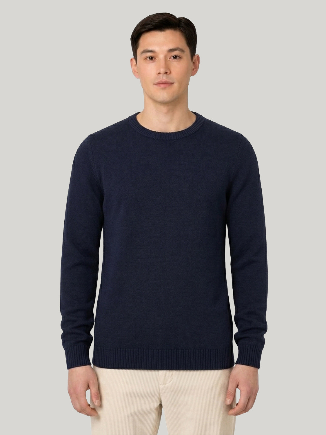Crewneck Wool Jumper - Navy