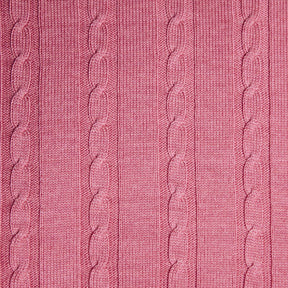 Cable Knit Cushion - Candy Pink