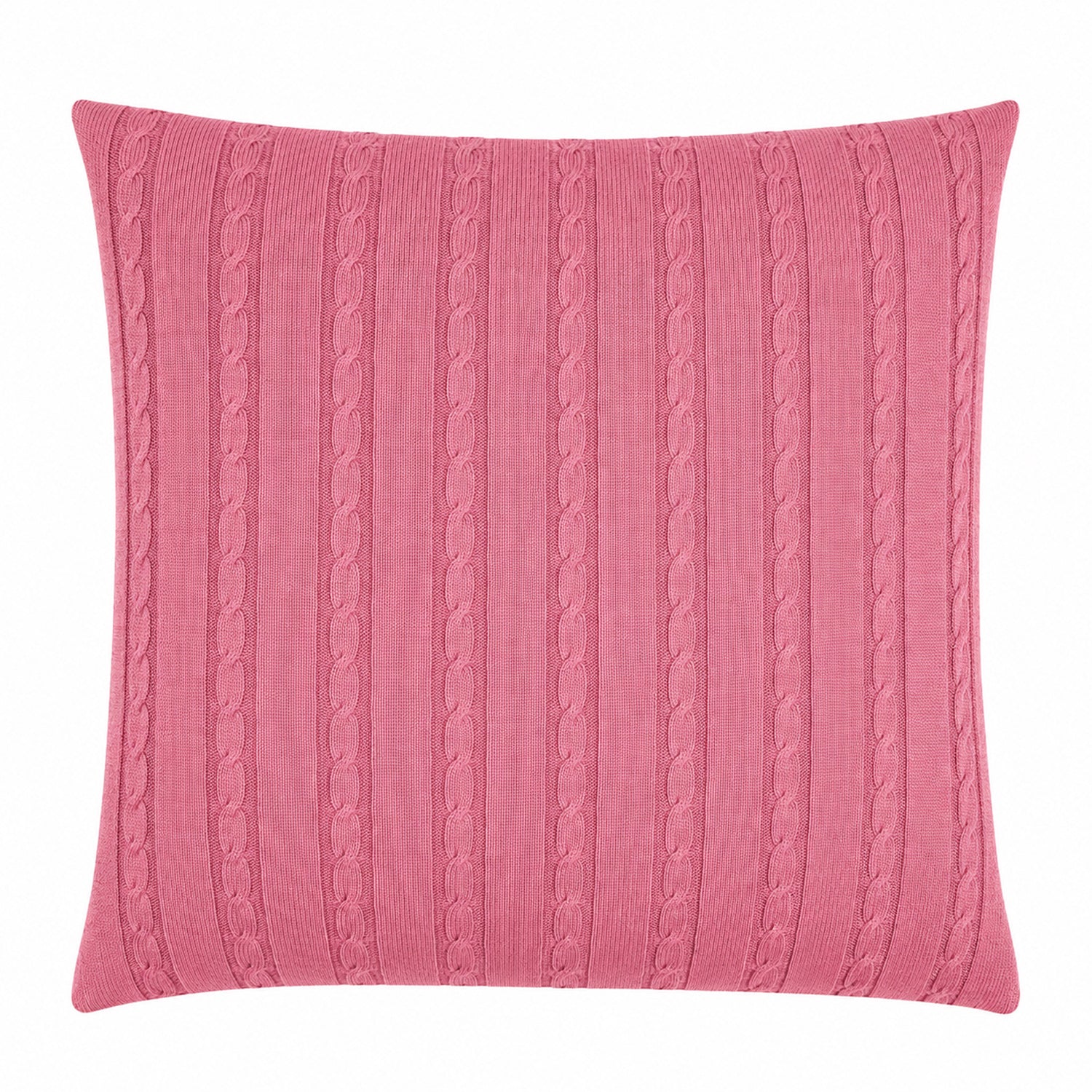 Cable Knit Cushion - Candy Pink