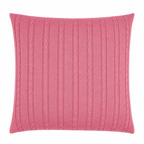 Cable Knit Cushion - Candy Pink